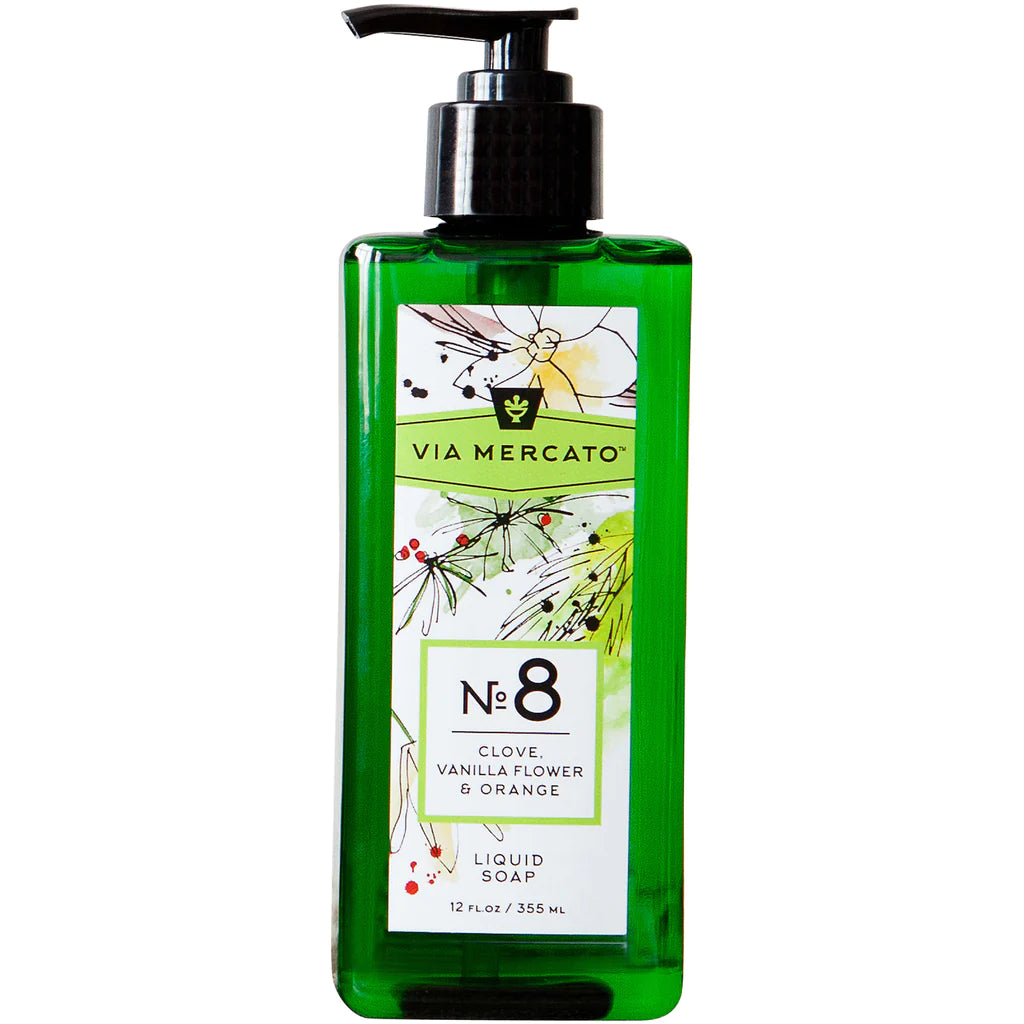 VIA MERCATO LIQUID HAND SOAP NO8 - CLOVE, VANILLA AND ORANGE