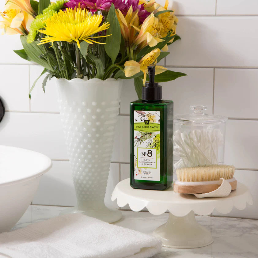 VIA MERCATO LIQUID HAND SOAP NO8 - CLOVE, VANILLA AND ORANGE