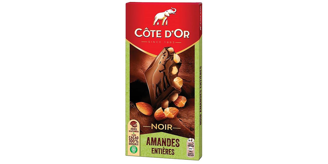 COTE D'OR DARK CHOCOLATE WITH ALMONDS 180g