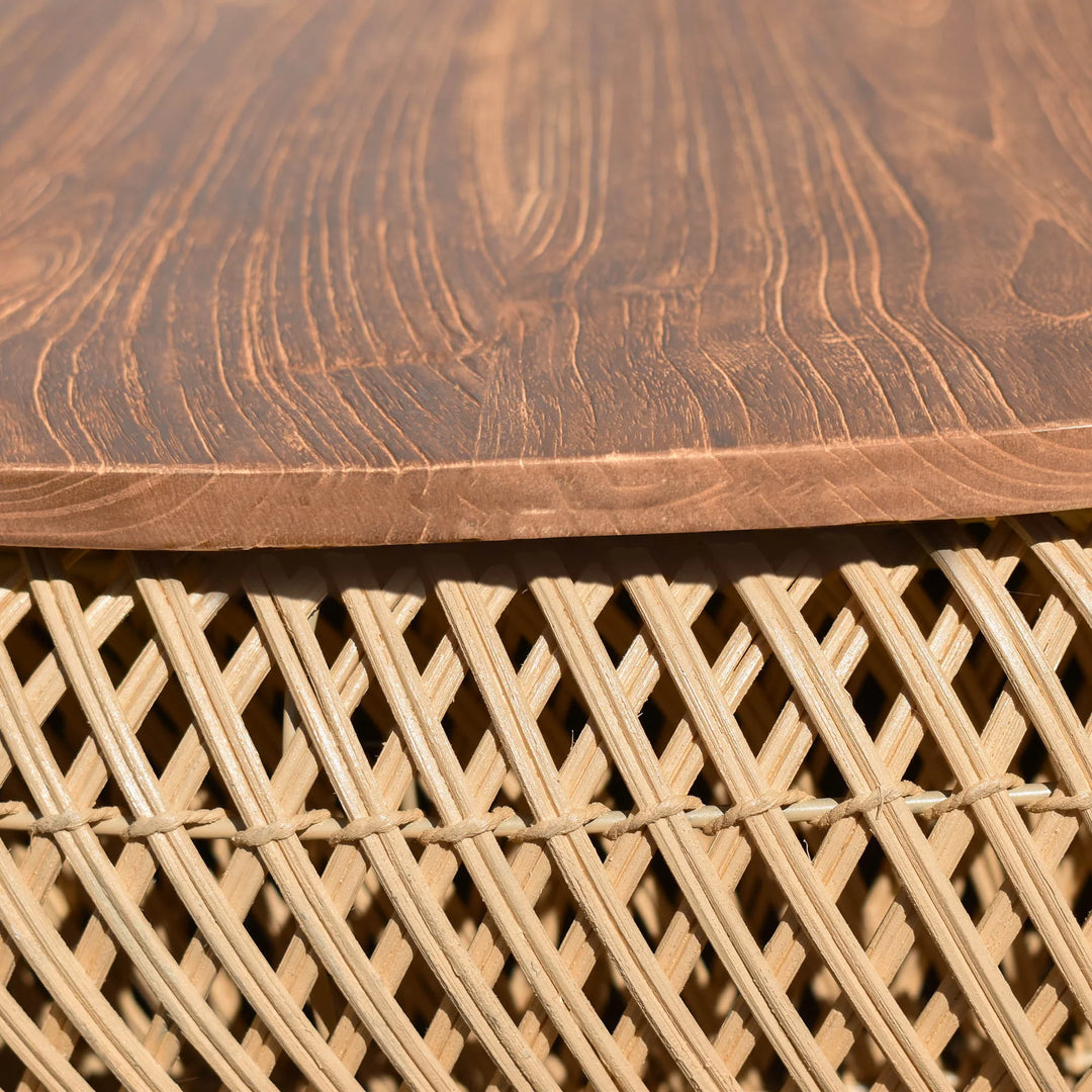 LH Imports D-Bodhi Wave Side Table - Natural