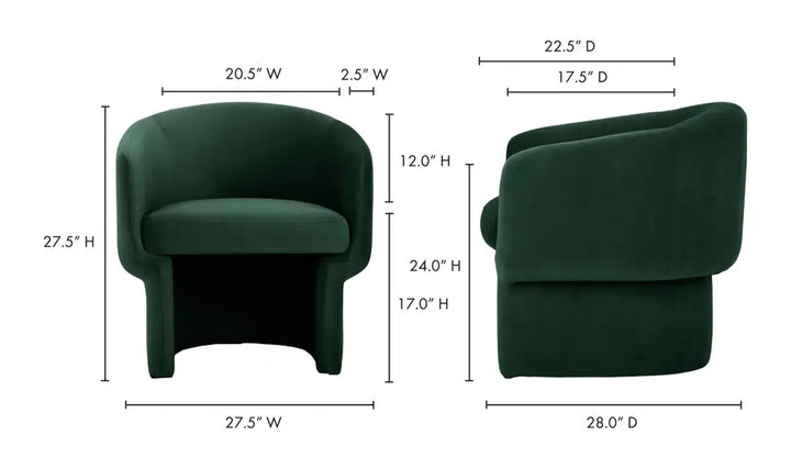 FRANCO CHAIR DARK GREEN