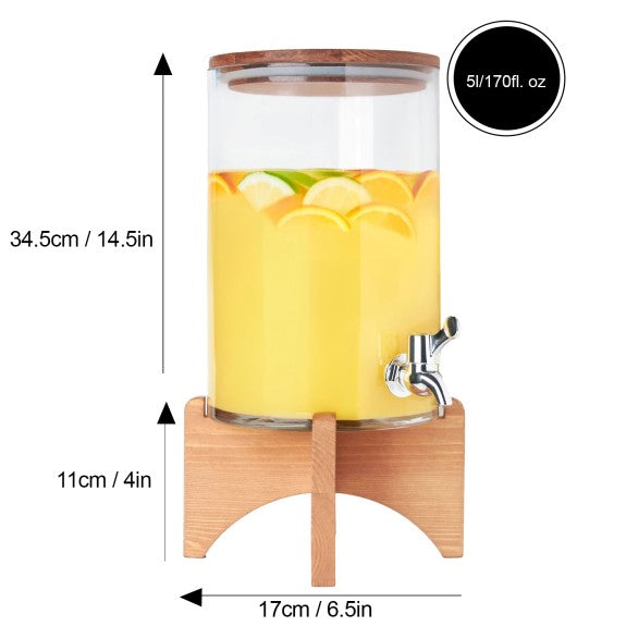 PATIO GLASS DRINK DISPENSER 5L