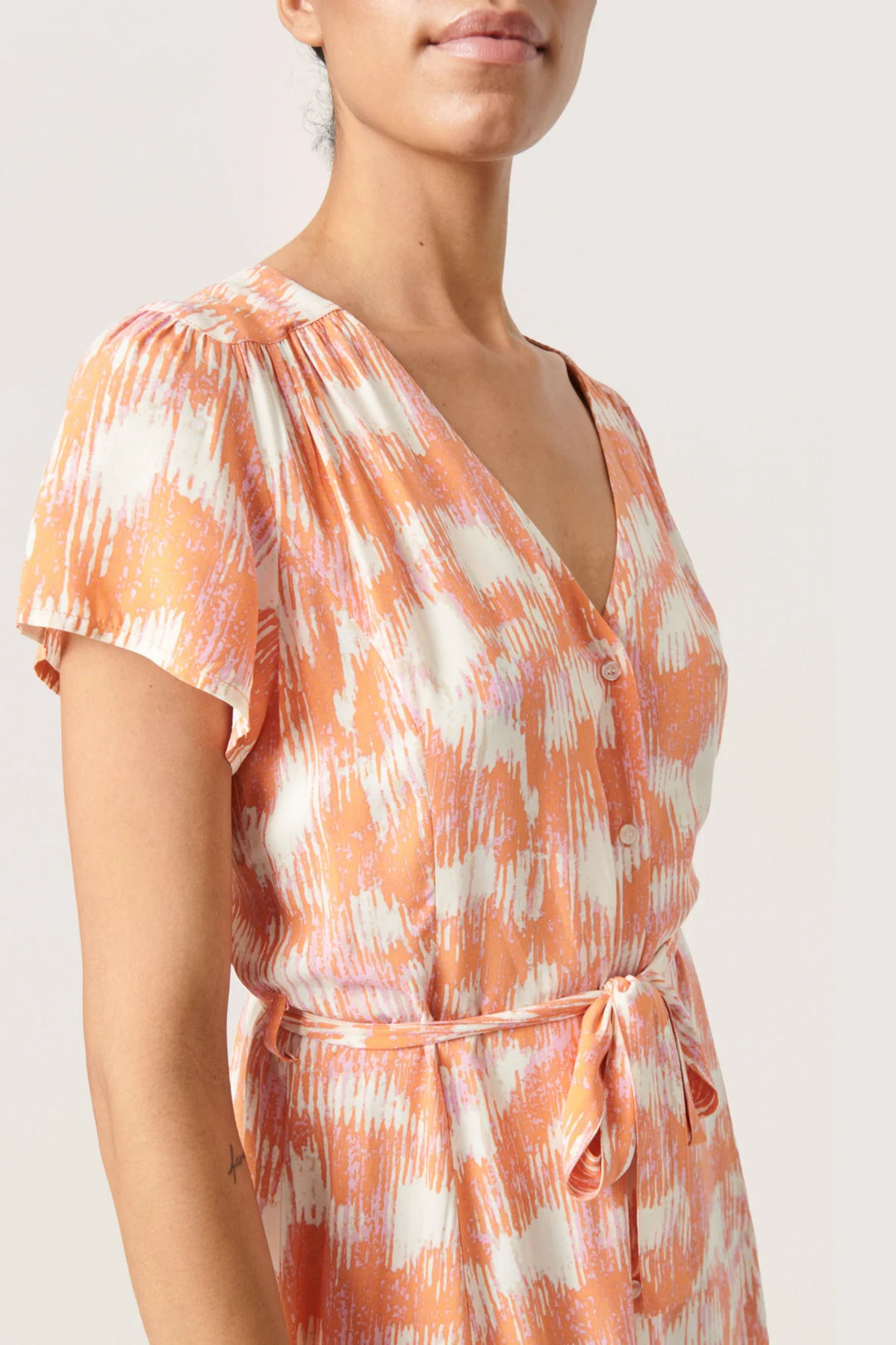 SLDUSINE SHORT DRESS "Tangerine"