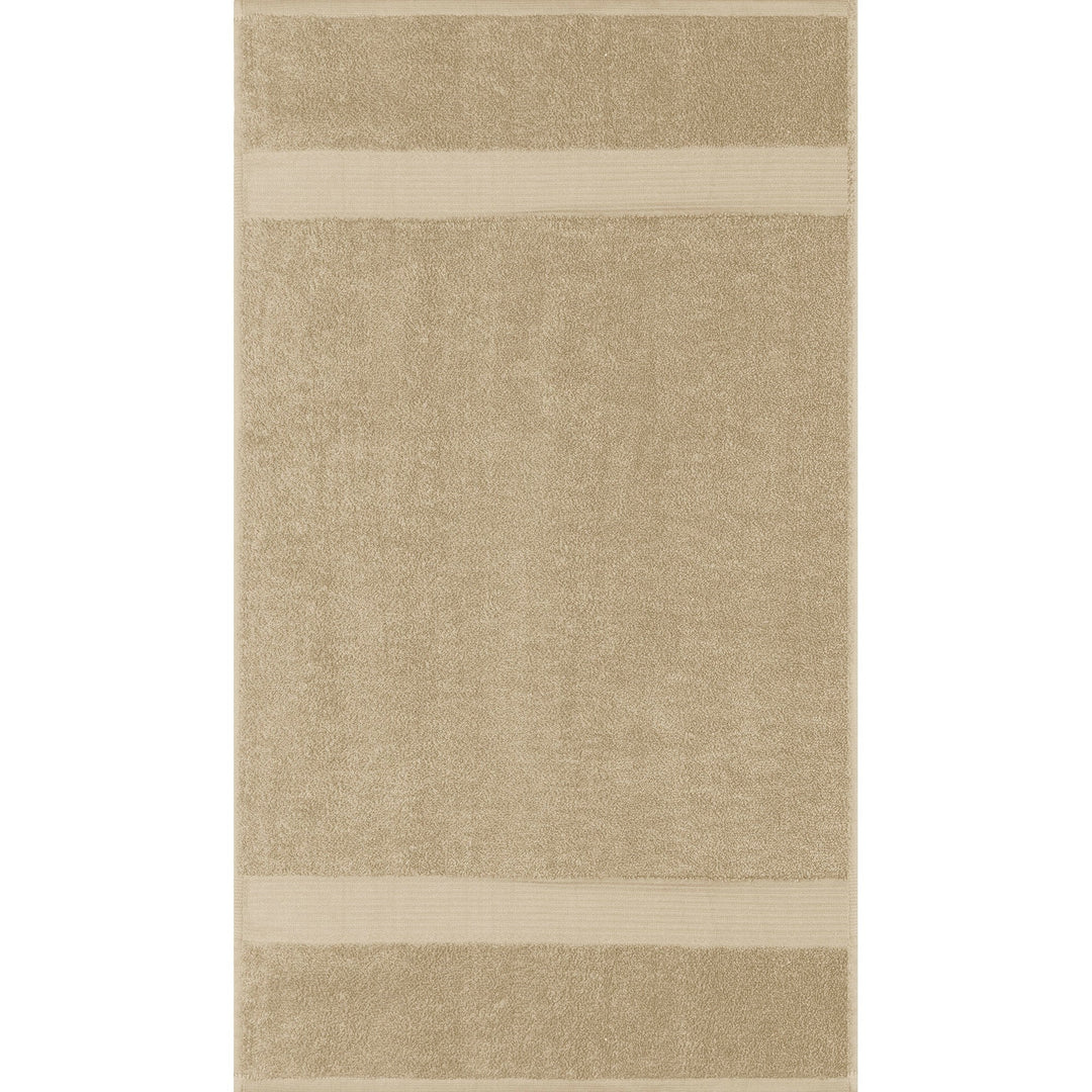 ALLURE DOBBY BORDER HAND TOWEL - TAUPE 16"x28"