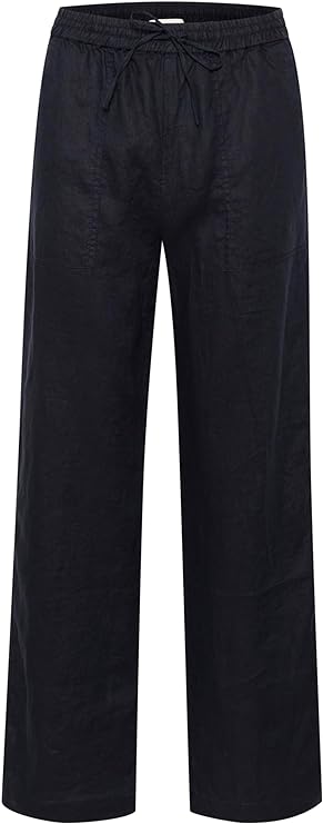 ENIOLAPW LINEN TROUSERS "Dark Navy"