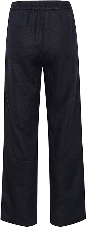 ENIOLAPW LINEN TROUSERS "Dark Navy"