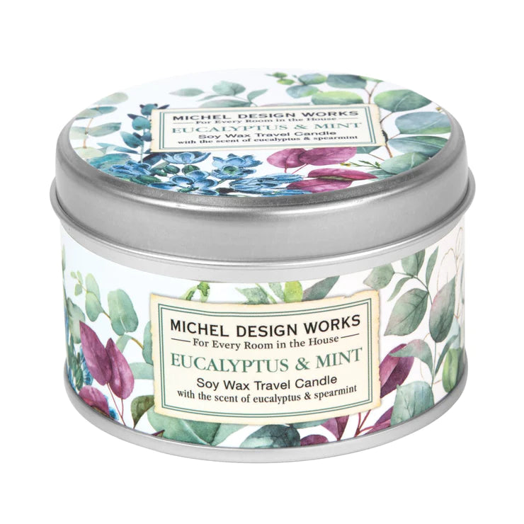 MICHEL DESIGN - EUCALYPTUS AND MINT TRAVEL SOY CANDLE