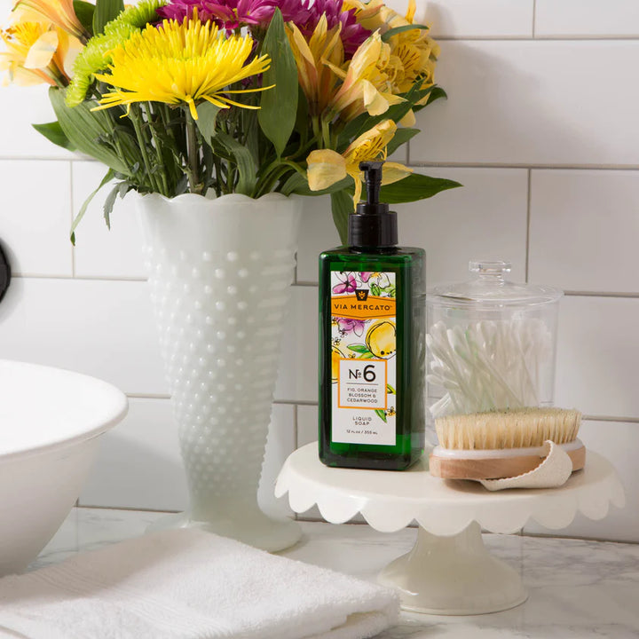 VIA MERCATO LIQUID HAND SOAP NO6 - FIG, ORANGE BLOSSOM AND CEDARWOOD