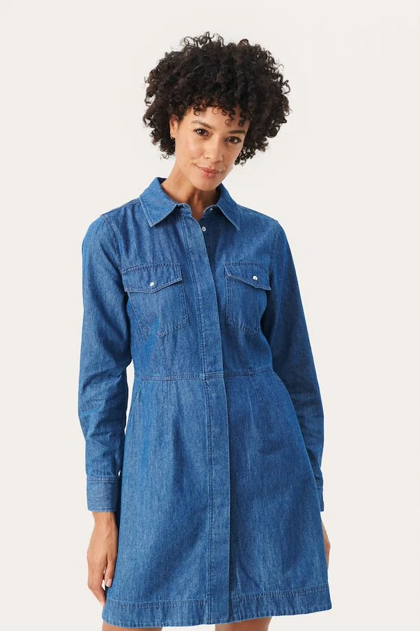 FREJAPW DRESS "Medium Blue Denim"