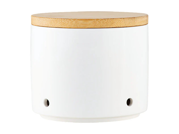 WHITE BASICS GARLIC POT 10CM