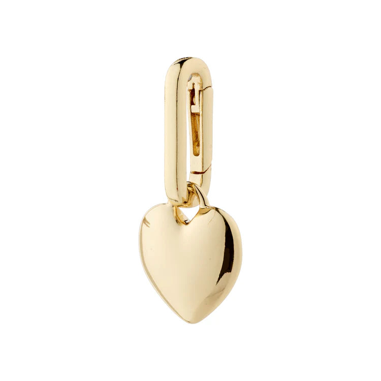 CHARM RECYCLED HEART PENDANT GOLD-PLATED
