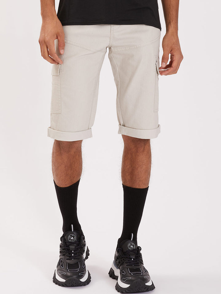 STRECH SLUB DENIM CAPRI