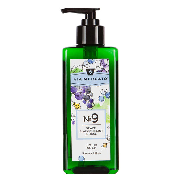 VIA MERCATO LIQUID HAND SOAP NO9 - GRAPE, BLACKCURRANT AND MUSK
