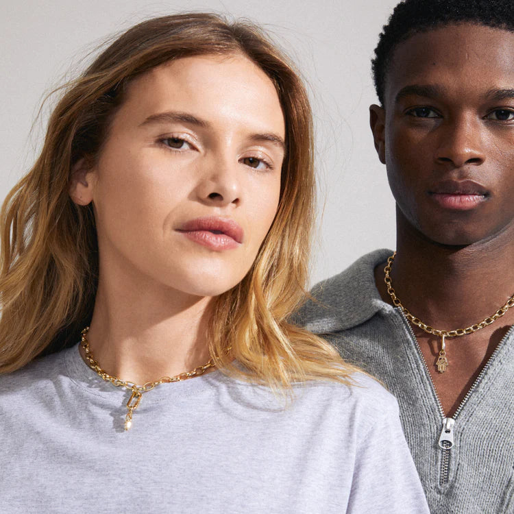 CHARM RECYCLED HAMSA PENDANT GOLD-PLATED