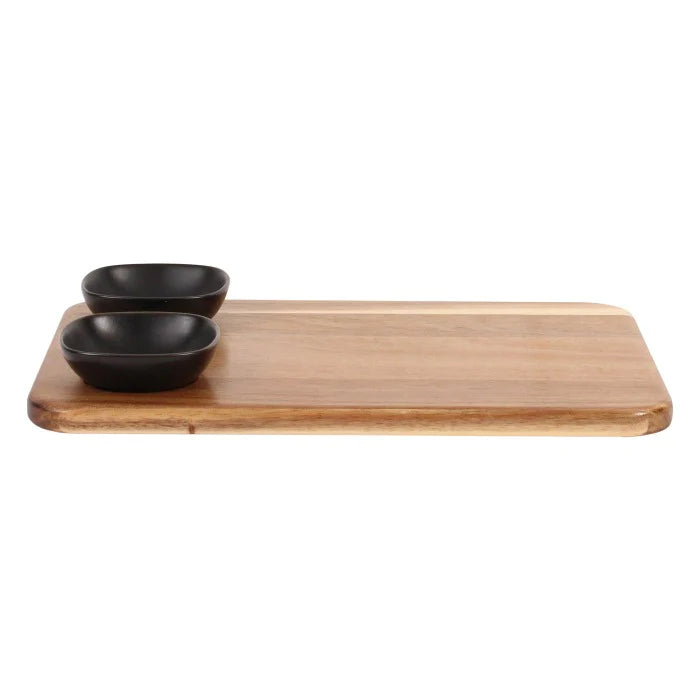 HARMAN CABO 3 PIECE ACACIA SERVING SET - BLACK