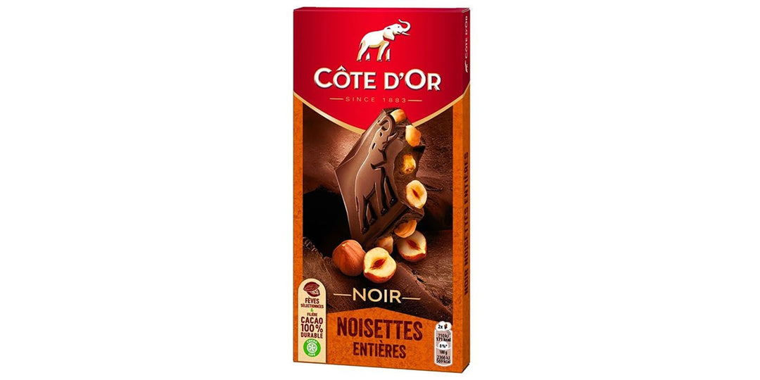 COTE D'OR DARK CHOCOLATE WITH HAZELNUTS 180g