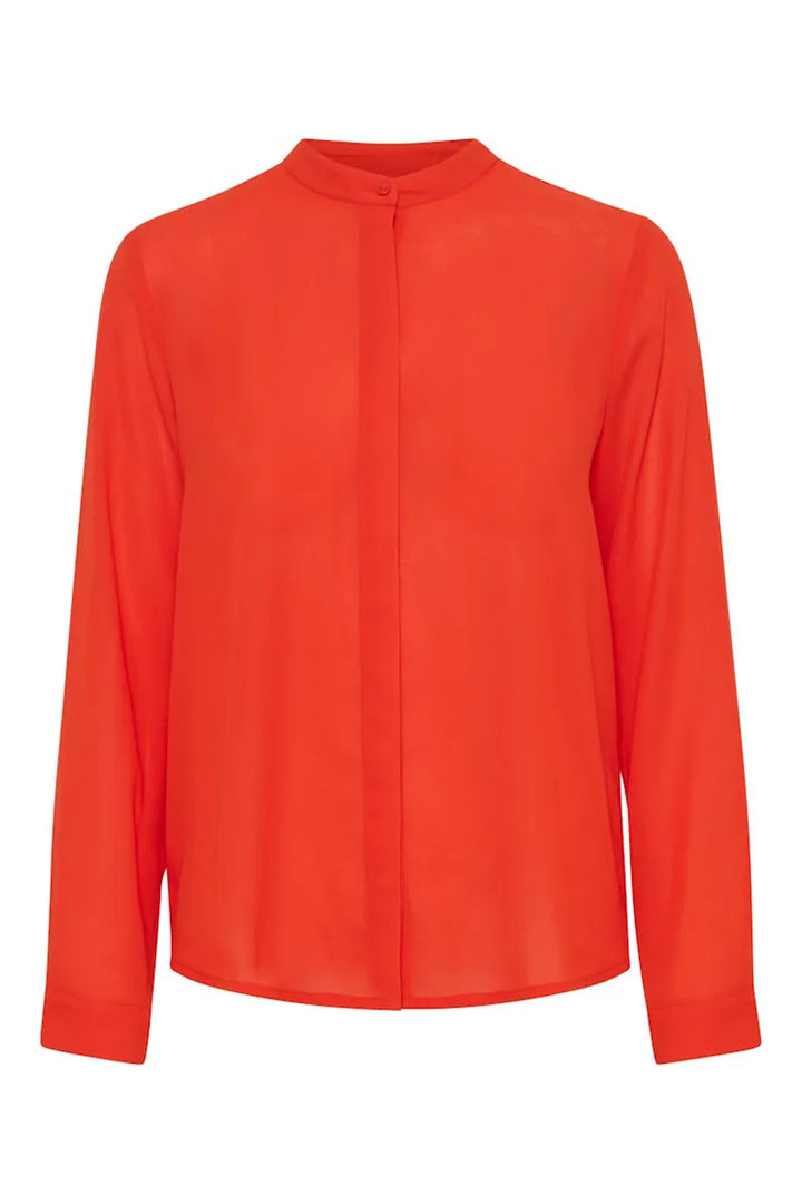 ICHI IHCELLANI SHIRT - ORANGE.COM