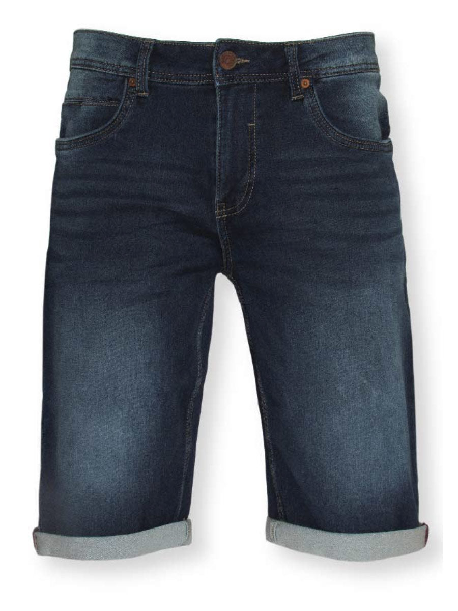 KNIT DENIM BERMUDA SHORTS