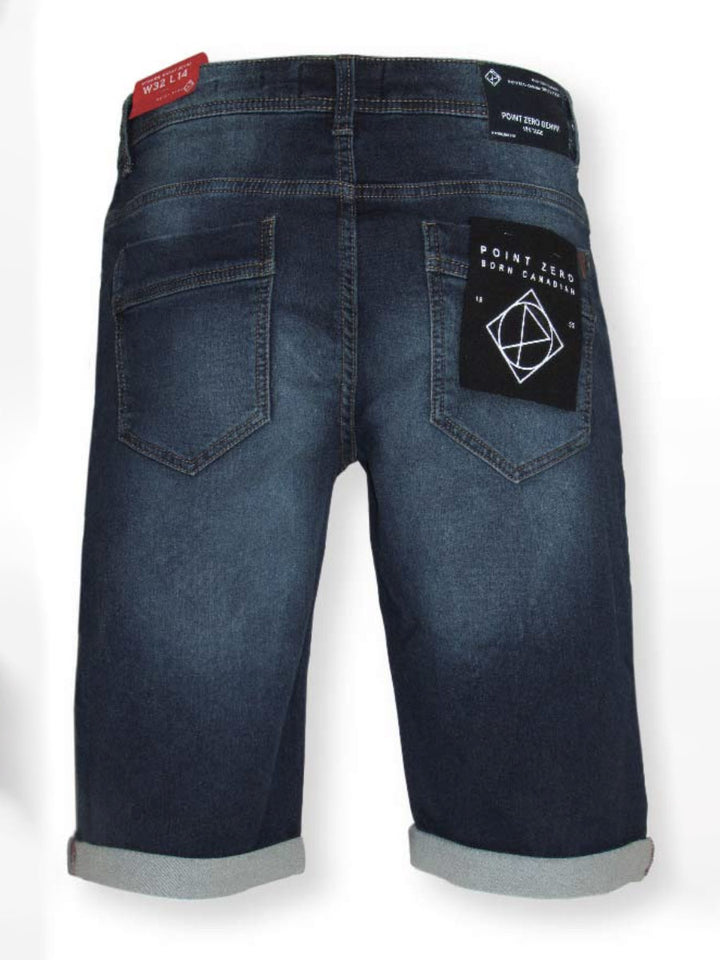 KNIT DENIM BERMUDA SHORTS