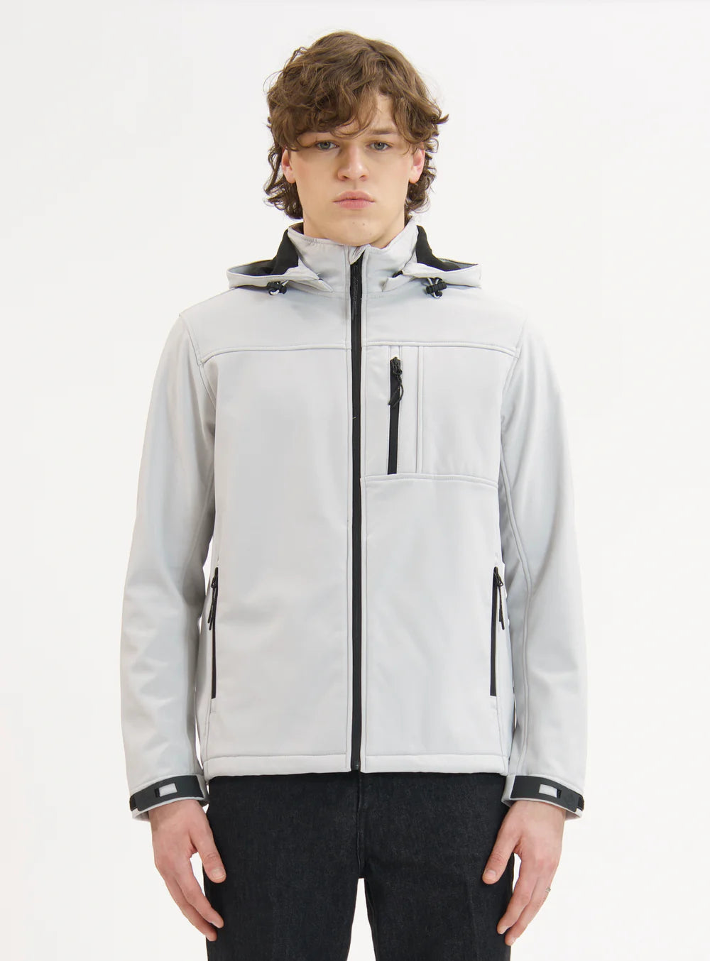 JACKSON - SOFTSHELL DEWSPO BONDED MESH JACKET "SILVER"