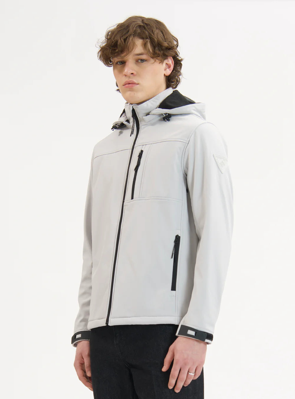 JACKSON - SOFTSHELL DEWSPO BONDED MESH JACKET "SILVER"