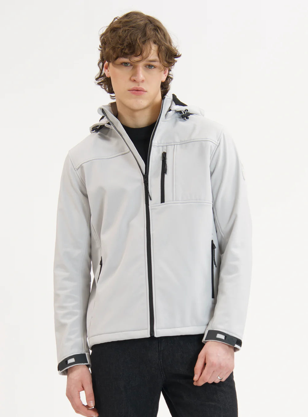 JACKSON - SOFTSHELL DEWSPO BONDED MESH JACKET "SILVER"