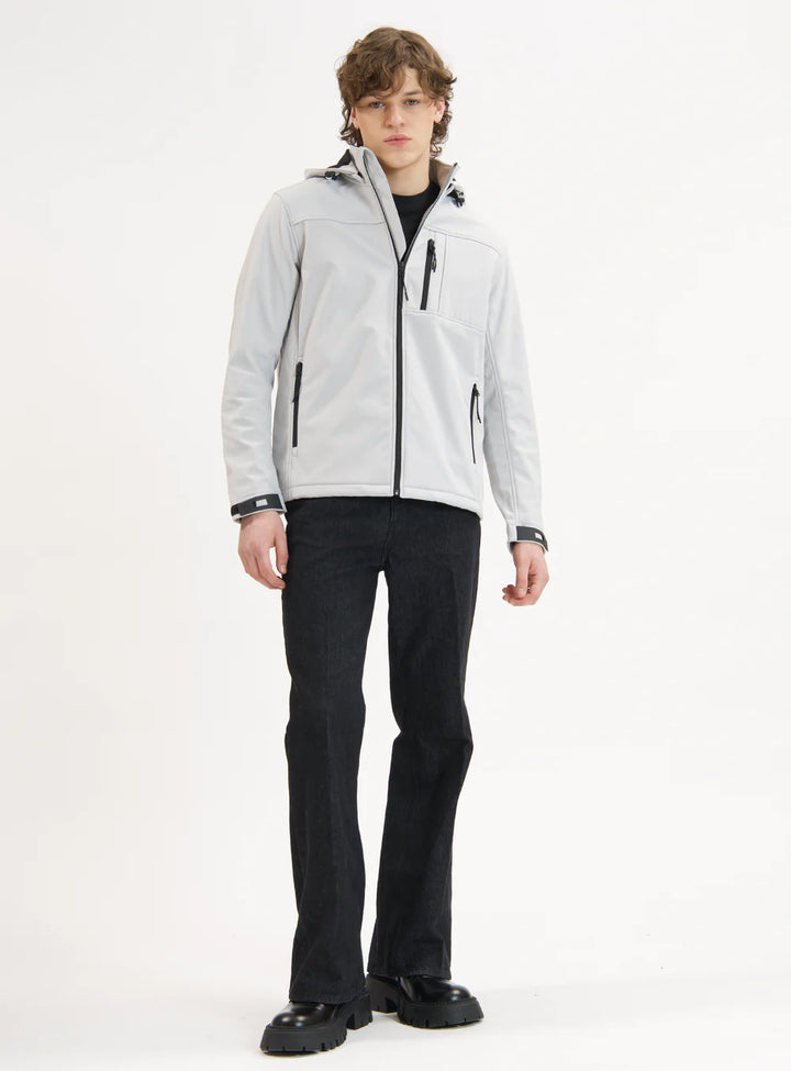 JACKSON - SOFTSHELL DEWSPO BONDED MESH JACKET "SILVER"