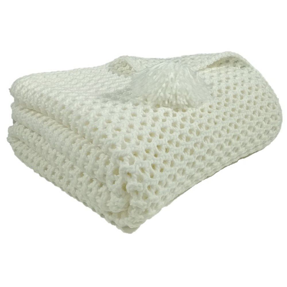 BRUNELLI JANICK WHITE KNIT THROW