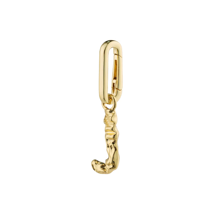 Pilgrim Charm Recycled Pendant J "Gold"