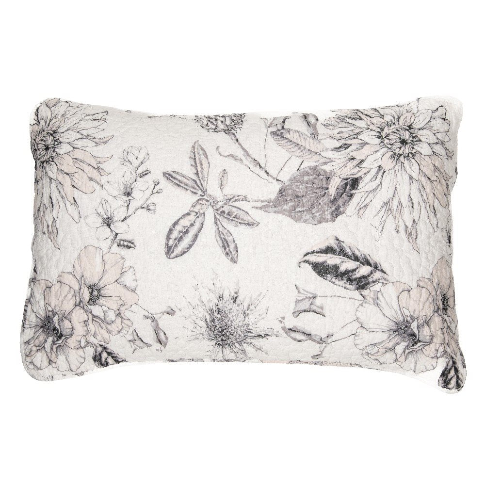 JUSTINA IVORY QUILT WITH FLOWERS - KING 3PCS