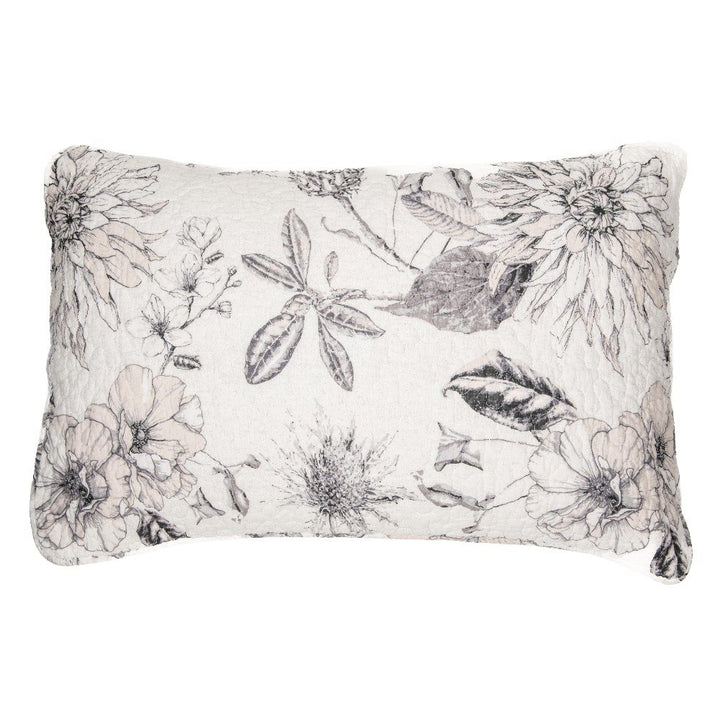 JUSTINA IVORY QUILT WITH FLOWERS - KING 3PCS