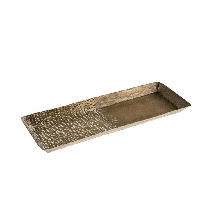 INDABA KLINT METAL TRAY SMALL ANTIQUE BRASS