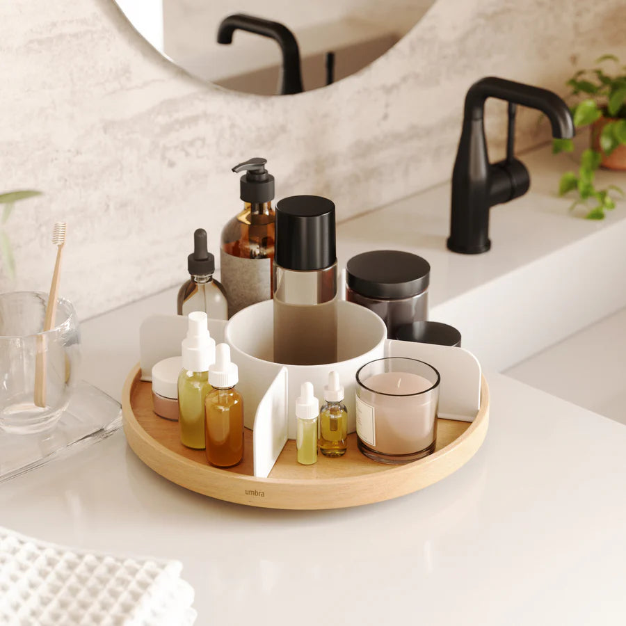 BELLWOOD LAZY SUSAN "WHITE/NATURAL"
