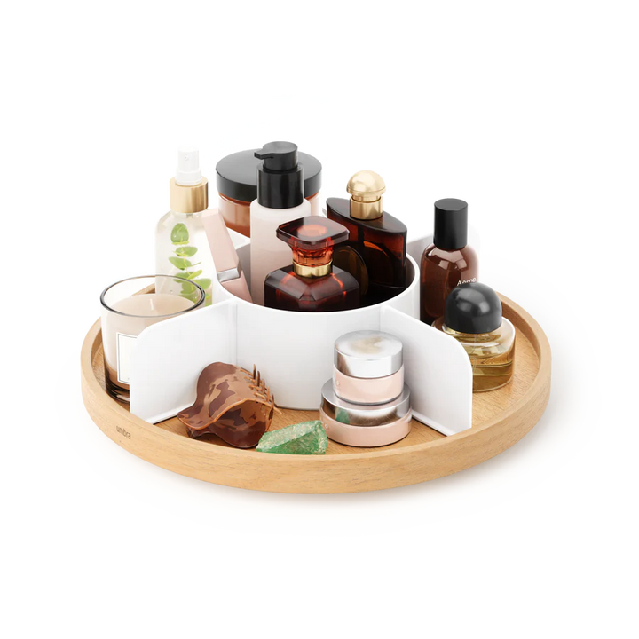 BELLWOOD LAZY SUSAN "WHITE/NATURAL"