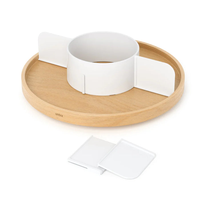 BELLWOOD LAZY SUSAN "WHITE/NATURAL"