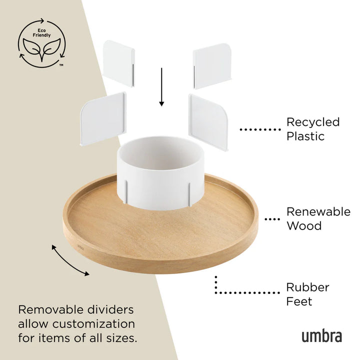 BELLWOOD LAZY SUSAN "WHITE/NATURAL"