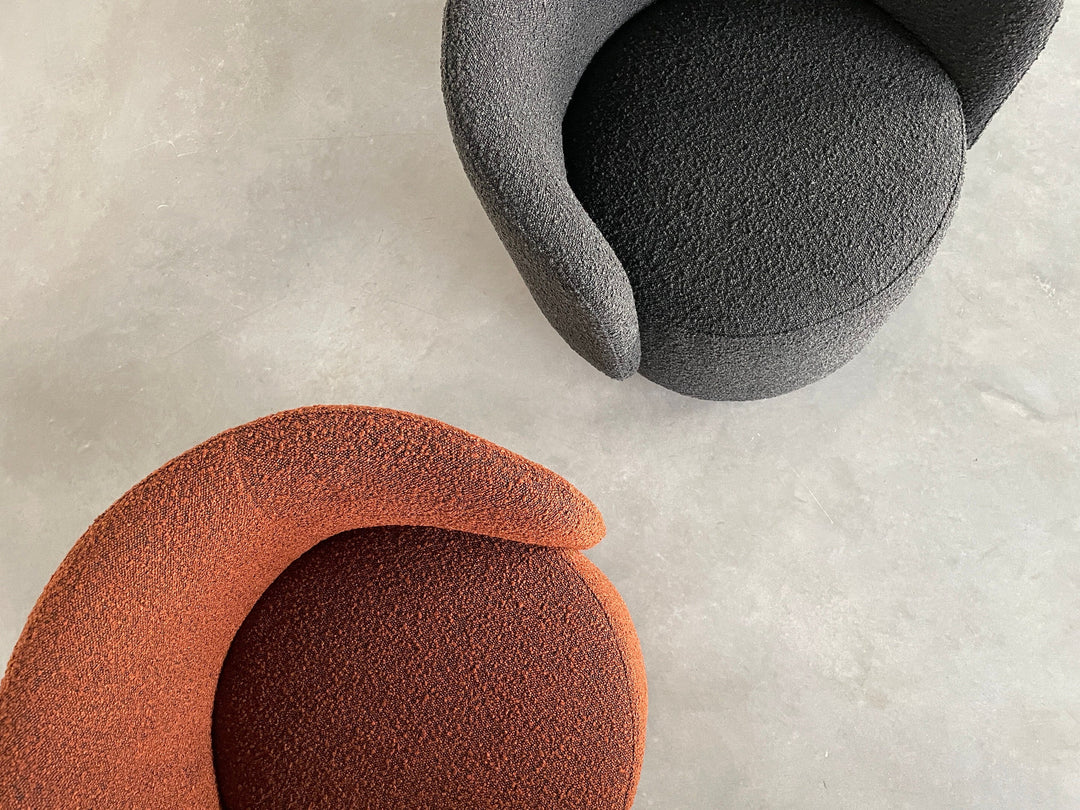 Mobital Swivel Lounge Chair Biarritz Rust