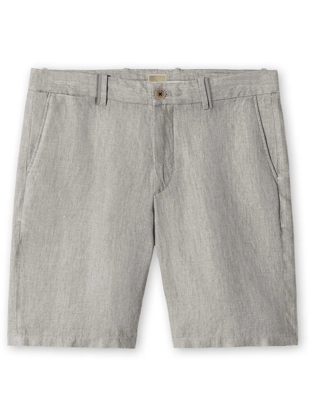 LIAM - LINEN FLAT FRONT SHORTS "NATURAL"