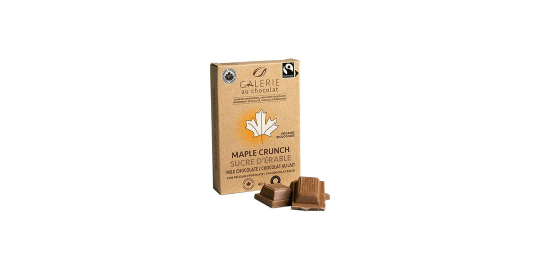 FAIRTRADE MILK CHOCOLATE MAPLE CRUNCH 40G