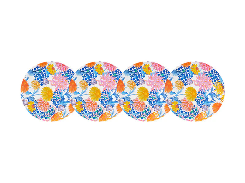 SUNBURST MELAMINE PLATE 28CM - SET OF 4