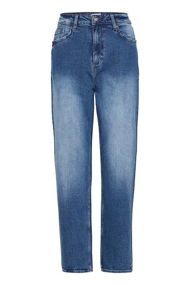 B.YOUNG MOM JEANS - MID BLUE DENIM