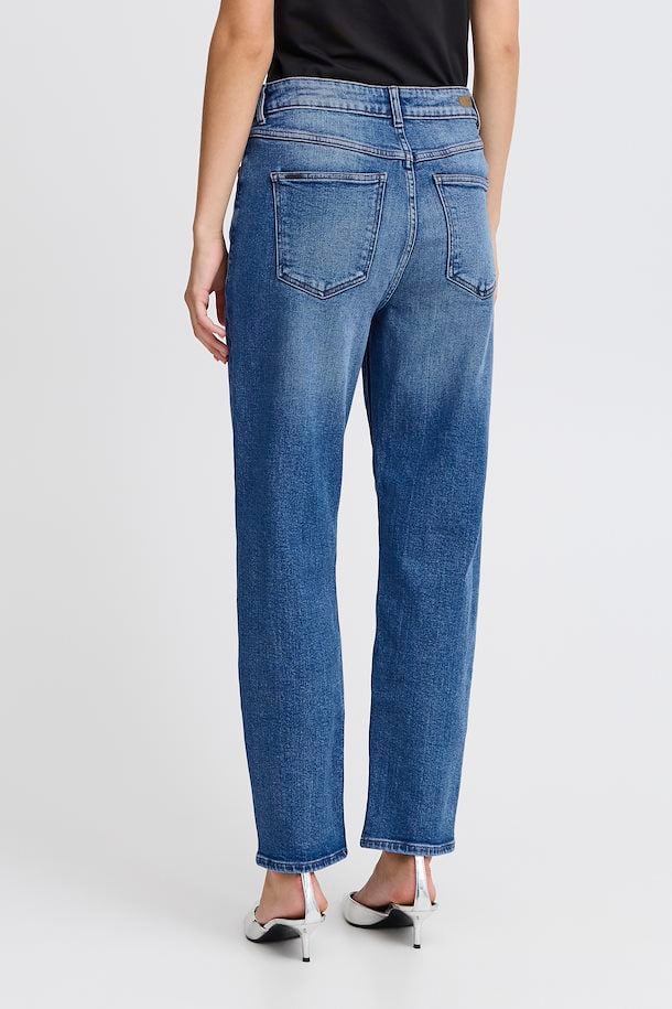 B.YOUNG MOM JEANS - MID BLUE DENIM