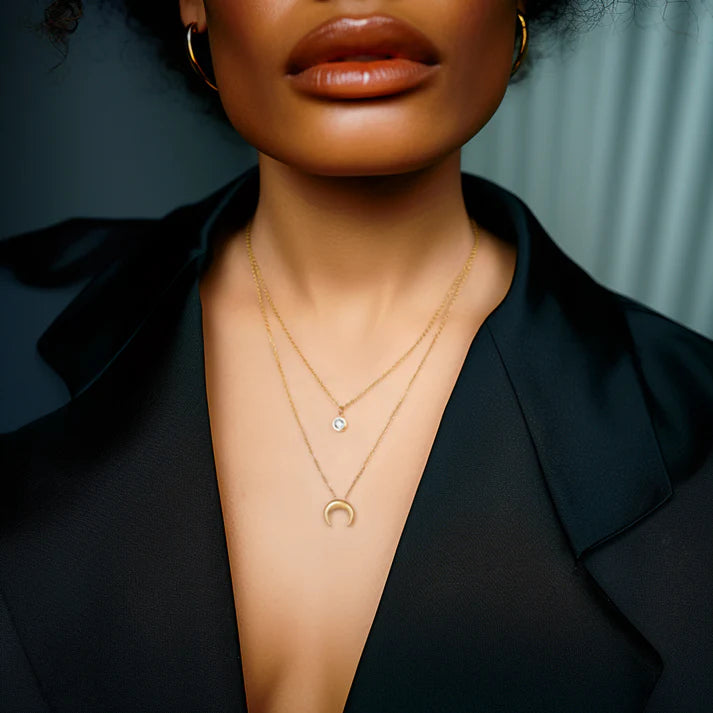 LUNAR DIAMOND DOUBLE CHAIN