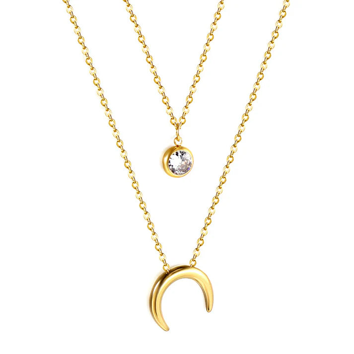 LUNAR DIAMOND DOUBLE CHAIN