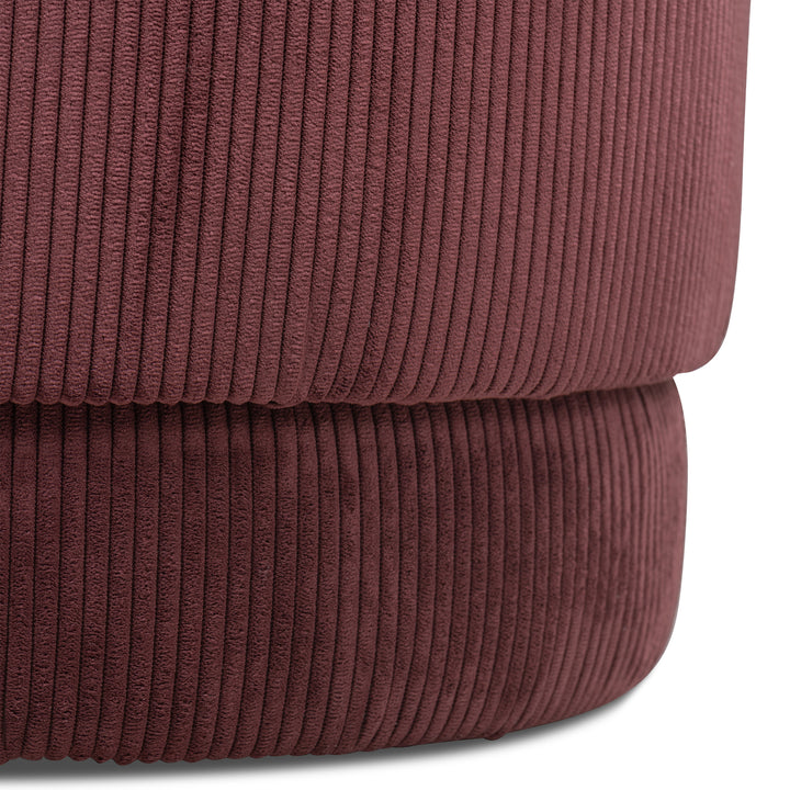 LUME 16'' ROUND OTTOMAN "MULBERRY"