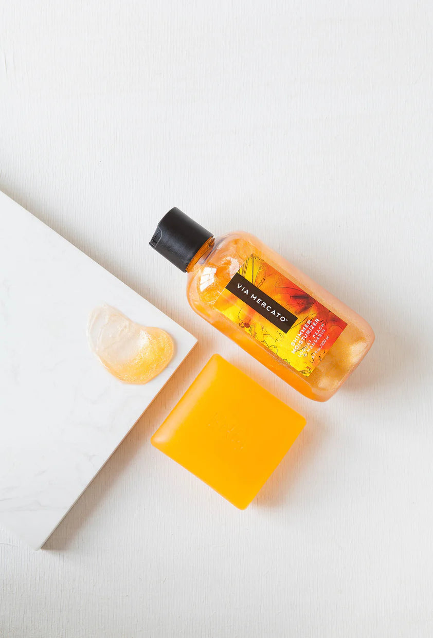 VIA MERCATO BELLA GLYCERIN SOAP 100 g - LOQUAT,  PEACH AND MANDARIN