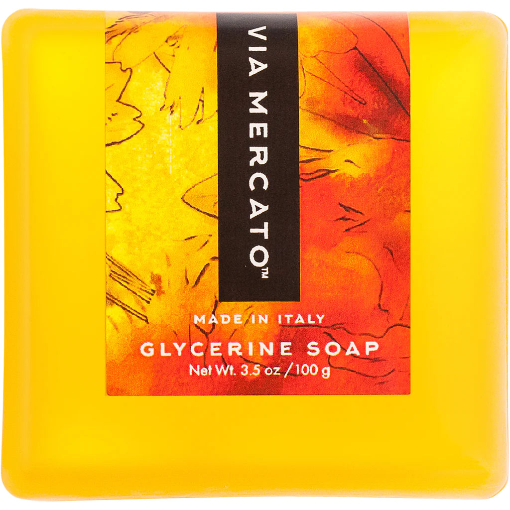 VIA MERCATO BELLA GLYCERIN SOAP 100 g - LOQUAT,  PEACH AND MANDARIN