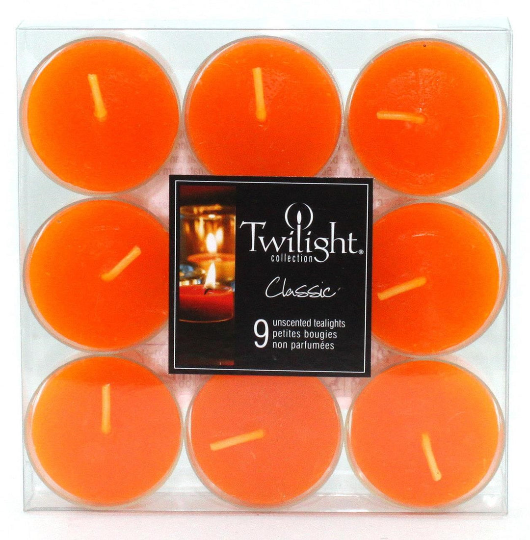COLOURED TEALIGHTS - ORANGE (9)