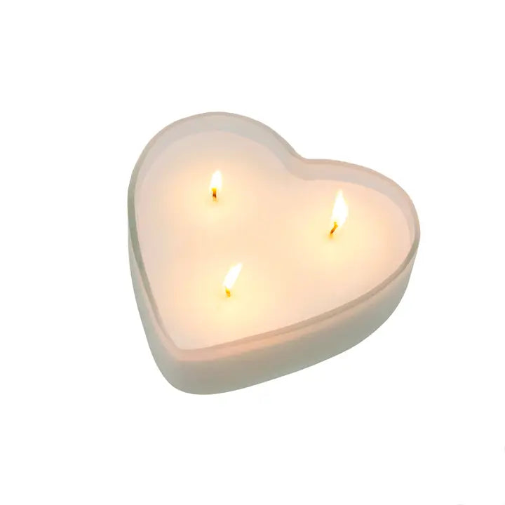 MEDIUM SWEATHEART CANDLE "WHITE ORANGE BLOSSOM"