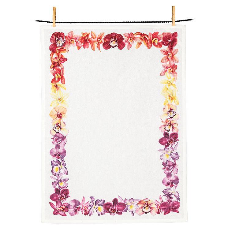 ORCHID BORDER KITCHEN TOWEL 20X28''L